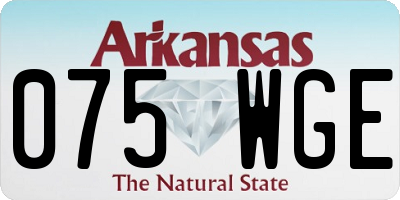 AR license plate 075WGE