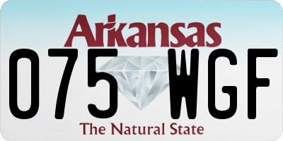AR license plate 075WGF