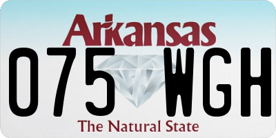 AR license plate 075WGH