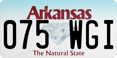 AR license plate 075WGI
