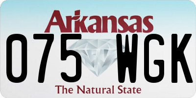 AR license plate 075WGK