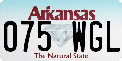 AR license plate 075WGL