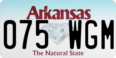 AR license plate 075WGM