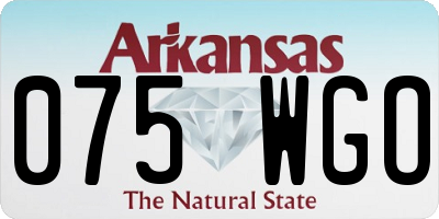 AR license plate 075WGO