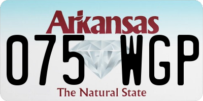 AR license plate 075WGP