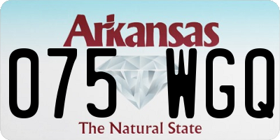 AR license plate 075WGQ