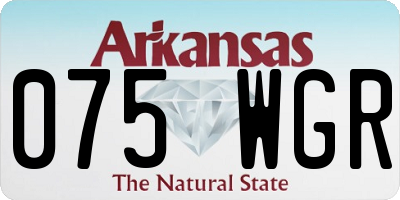 AR license plate 075WGR