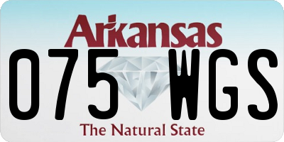 AR license plate 075WGS