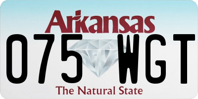 AR license plate 075WGT