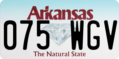 AR license plate 075WGV