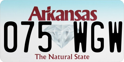 AR license plate 075WGW