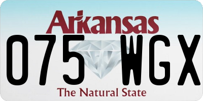 AR license plate 075WGX