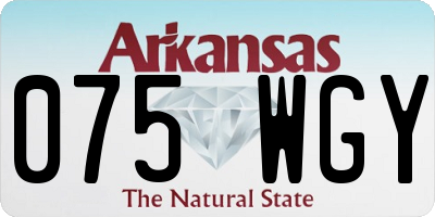 AR license plate 075WGY
