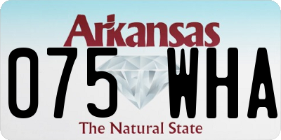 AR license plate 075WHA