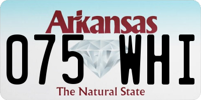 AR license plate 075WHI