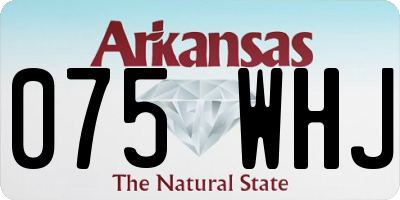 AR license plate 075WHJ