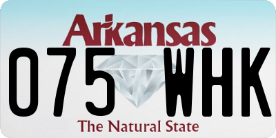 AR license plate 075WHK