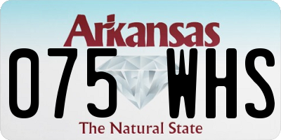 AR license plate 075WHS