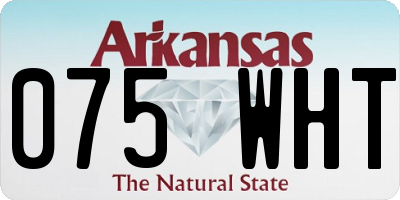 AR license plate 075WHT
