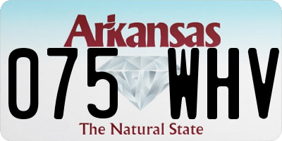 AR license plate 075WHV