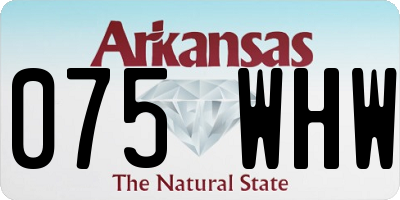 AR license plate 075WHW