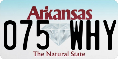 AR license plate 075WHY