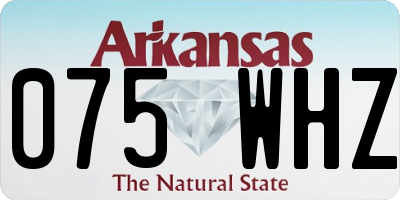 AR license plate 075WHZ