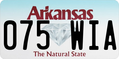 AR license plate 075WIA