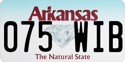 AR license plate 075WIB