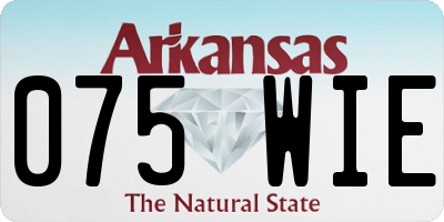 AR license plate 075WIE