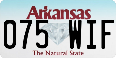 AR license plate 075WIF