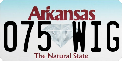 AR license plate 075WIG