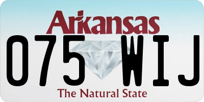 AR license plate 075WIJ
