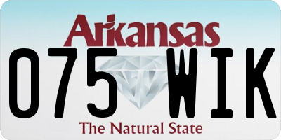 AR license plate 075WIK
