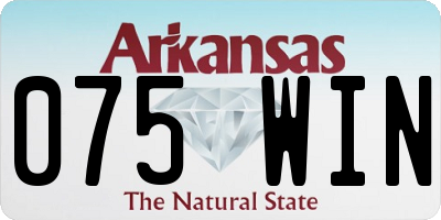 AR license plate 075WIN