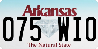 AR license plate 075WIO