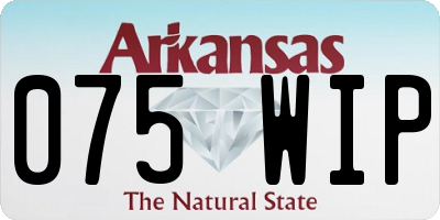 AR license plate 075WIP