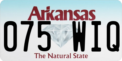 AR license plate 075WIQ