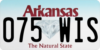AR license plate 075WIS