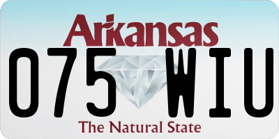 AR license plate 075WIU
