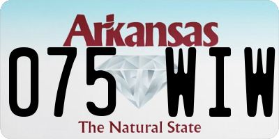AR license plate 075WIW