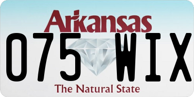 AR license plate 075WIX