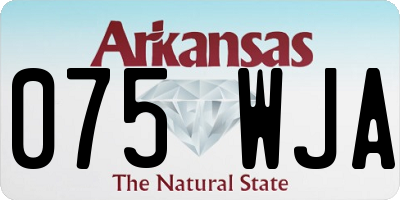 AR license plate 075WJA