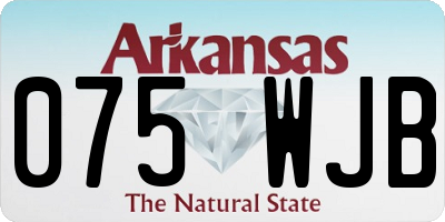 AR license plate 075WJB