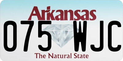 AR license plate 075WJC