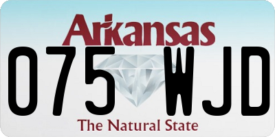 AR license plate 075WJD