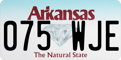 AR license plate 075WJE