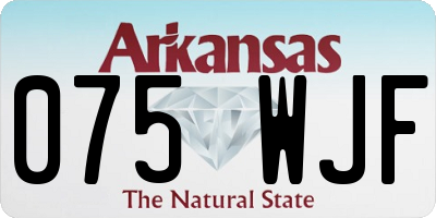 AR license plate 075WJF