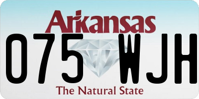 AR license plate 075WJH