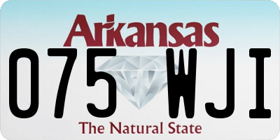 AR license plate 075WJI